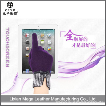 ZF5333 Mulheres de alta qualidade novas luvas de lã de tela de toque